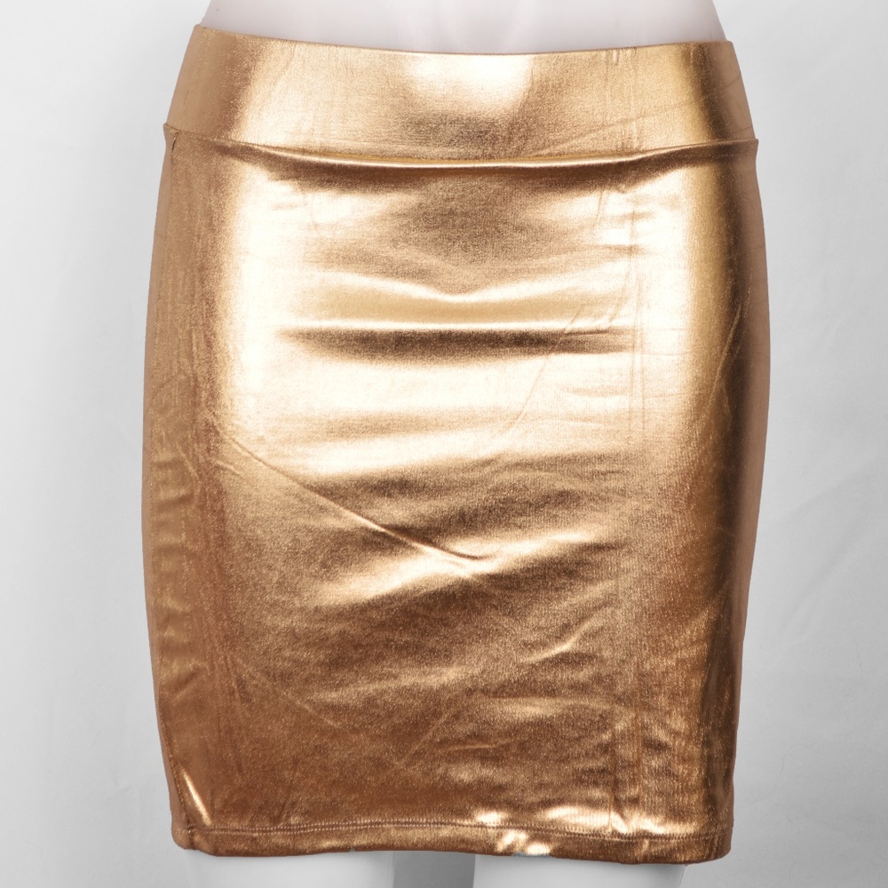 Forever 21 Snazzy-Gold MiniSkirt (L)